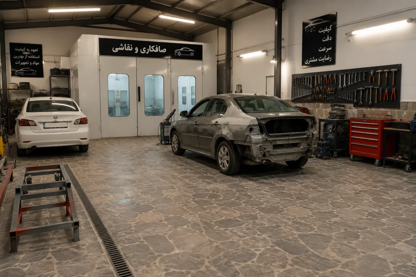 اجاره کارگاه صافکاری و نقاشی