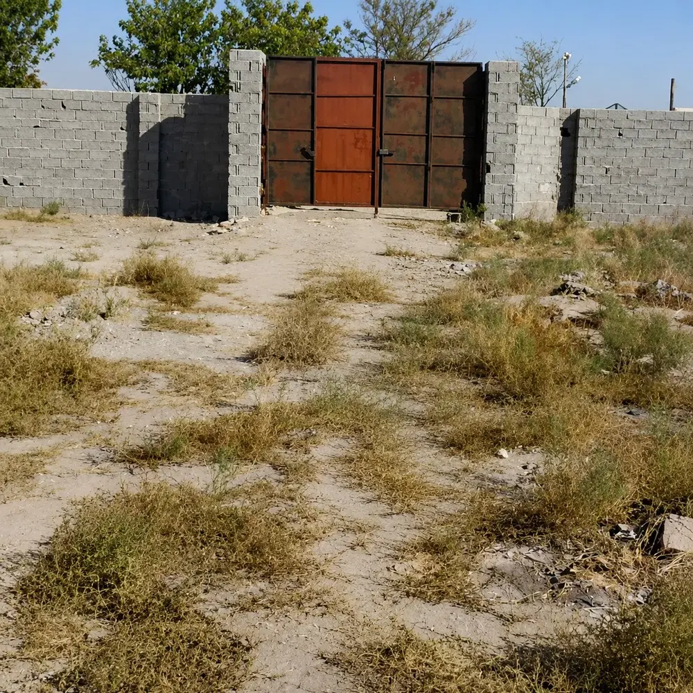 زمین چهار دیواری سند تک برگ  برق 3فاز