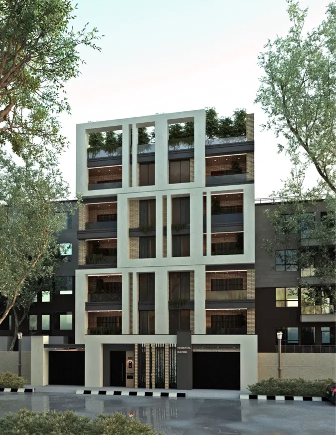 ۱۱۵متری تکواحد _ نما مدرن خیابان ۱۸ متری