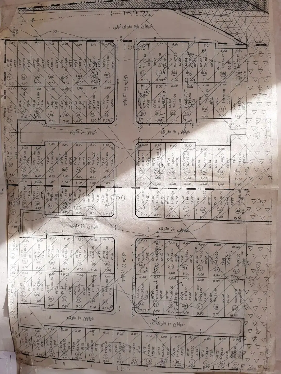 زمین ۱۶۴متر تاکسیرانی