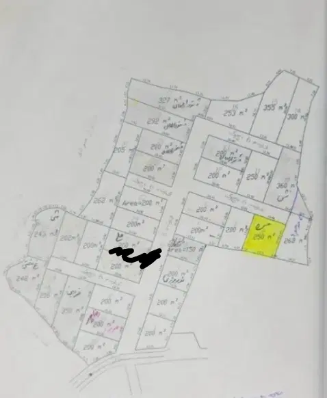 زمین ۲۰۰ متری باغی