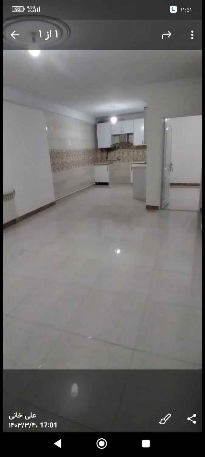 واحد 75متری تک خواب کلا دوطبقه طهمکف مساوی حیاط