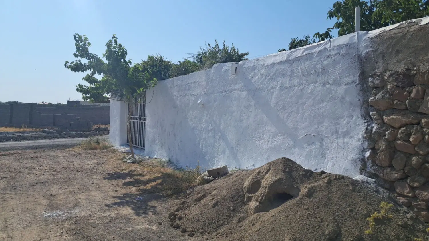باغچه با درختان مثمر ابتدای جاده فشند