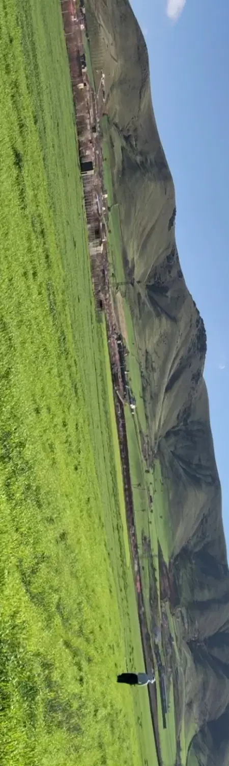 زمین باغ پشت دیوار فرودگاه