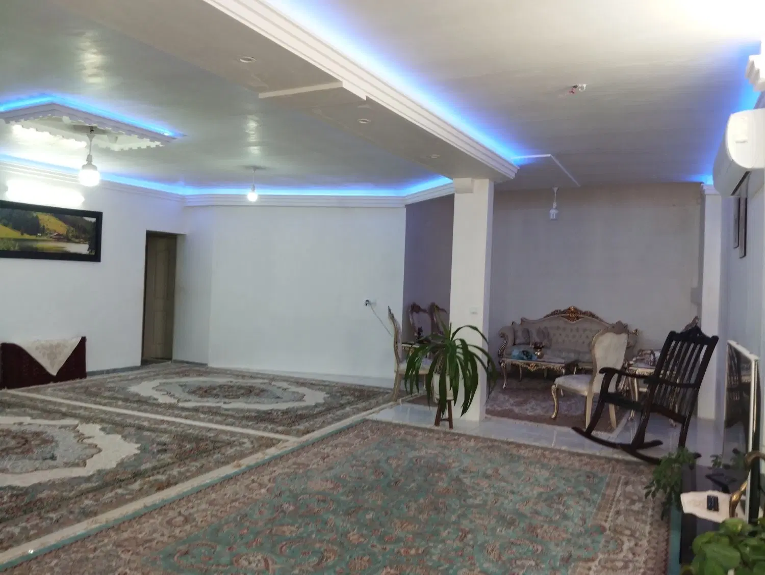 حیاط ویلایی شیک مرتب ماشین رو