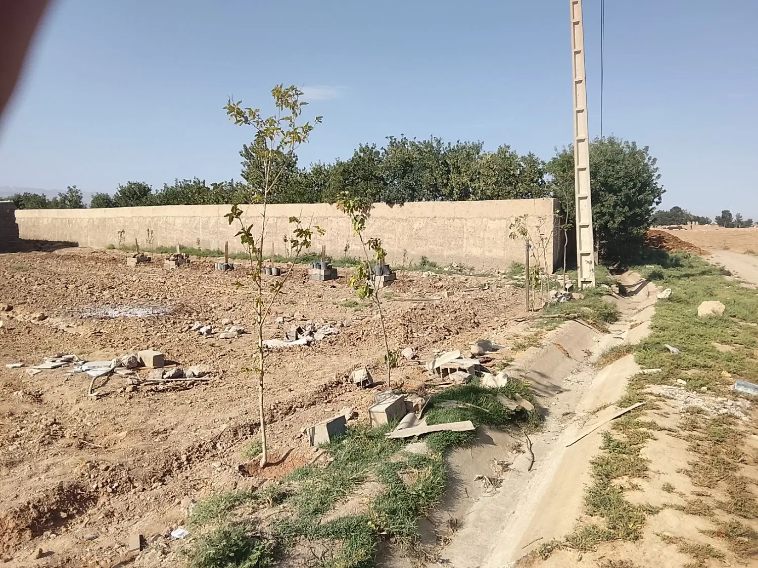 زمین برای باغچه و سوله