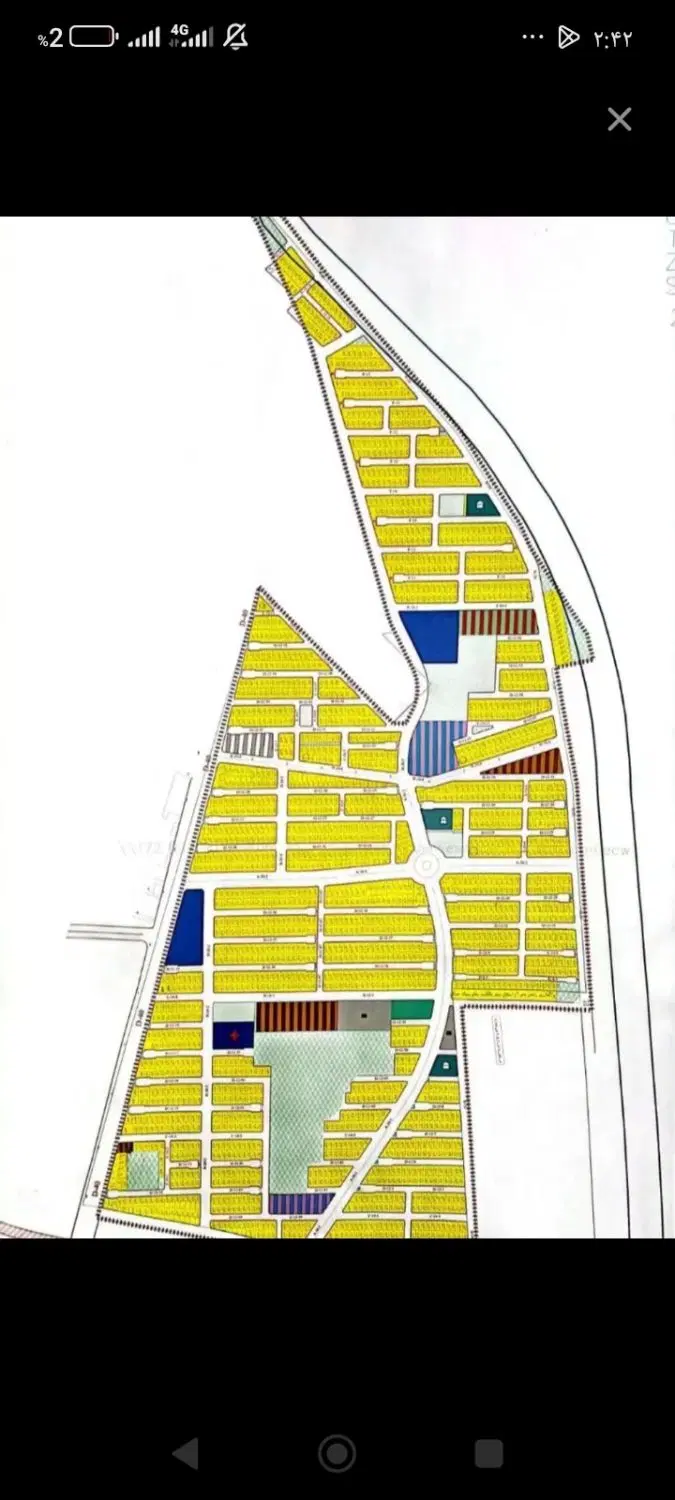 زمین کنار خیابان 24متری