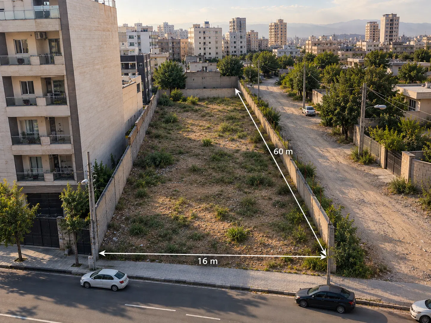 ۹۶۰ متر زمین بلوار ارم