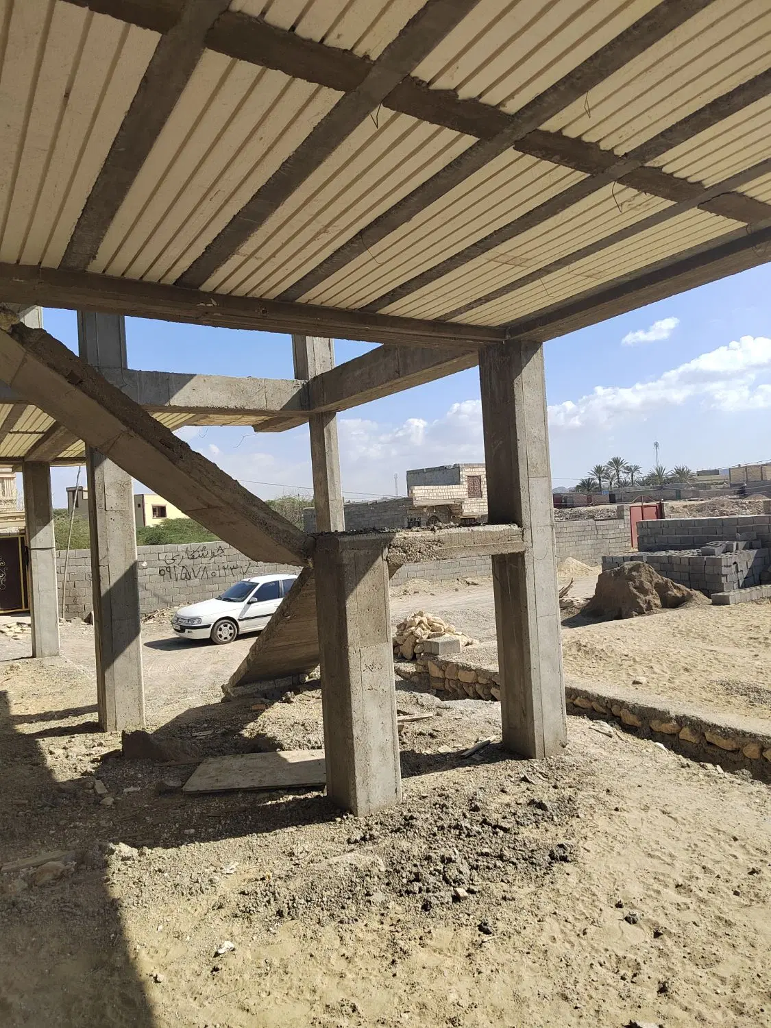تیس 2 طبقه اسکلت مهندسی