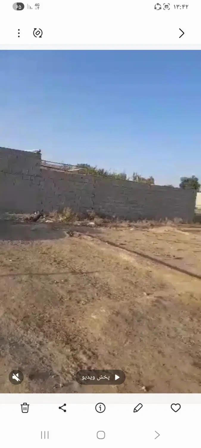 زمین چسبیده به بافت بعدازنجم ابادروستای عبدل اباد