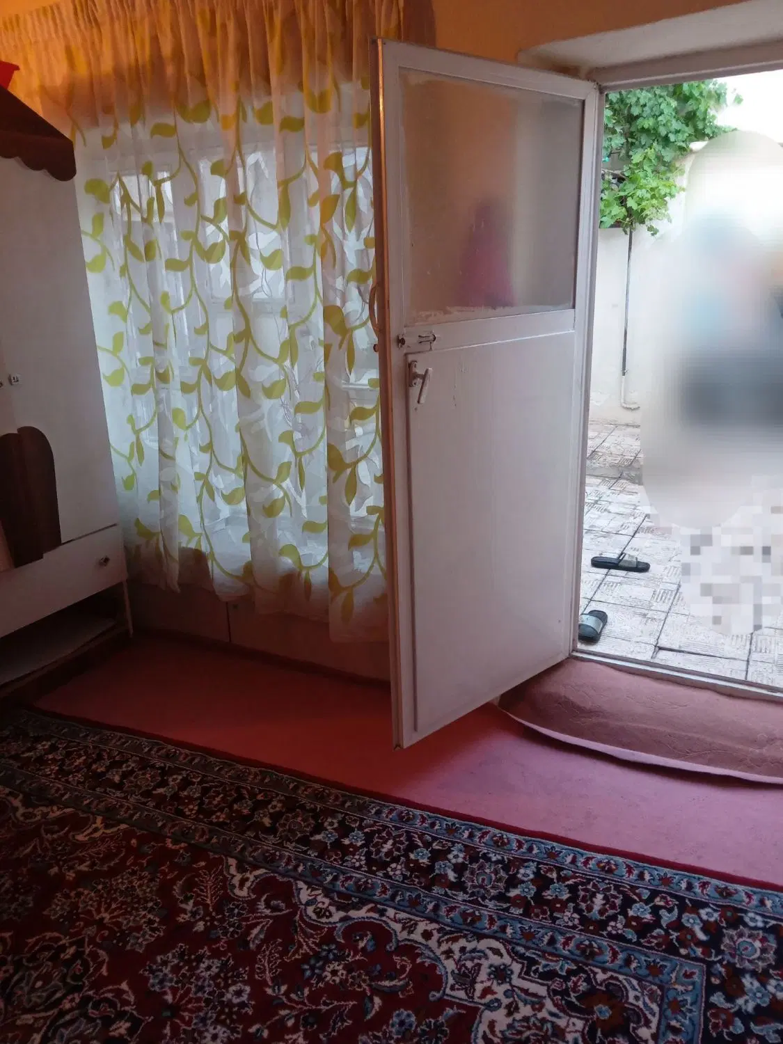 حیاط دربست تازه بازسازی شده