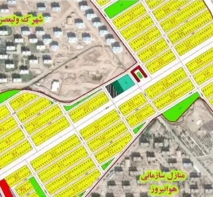 زمین شهرک پرواز بلوک ۴۰ دارای اشتراک آب