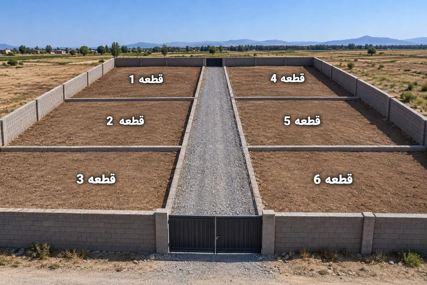 زمین داخل مجتمع آبباریک