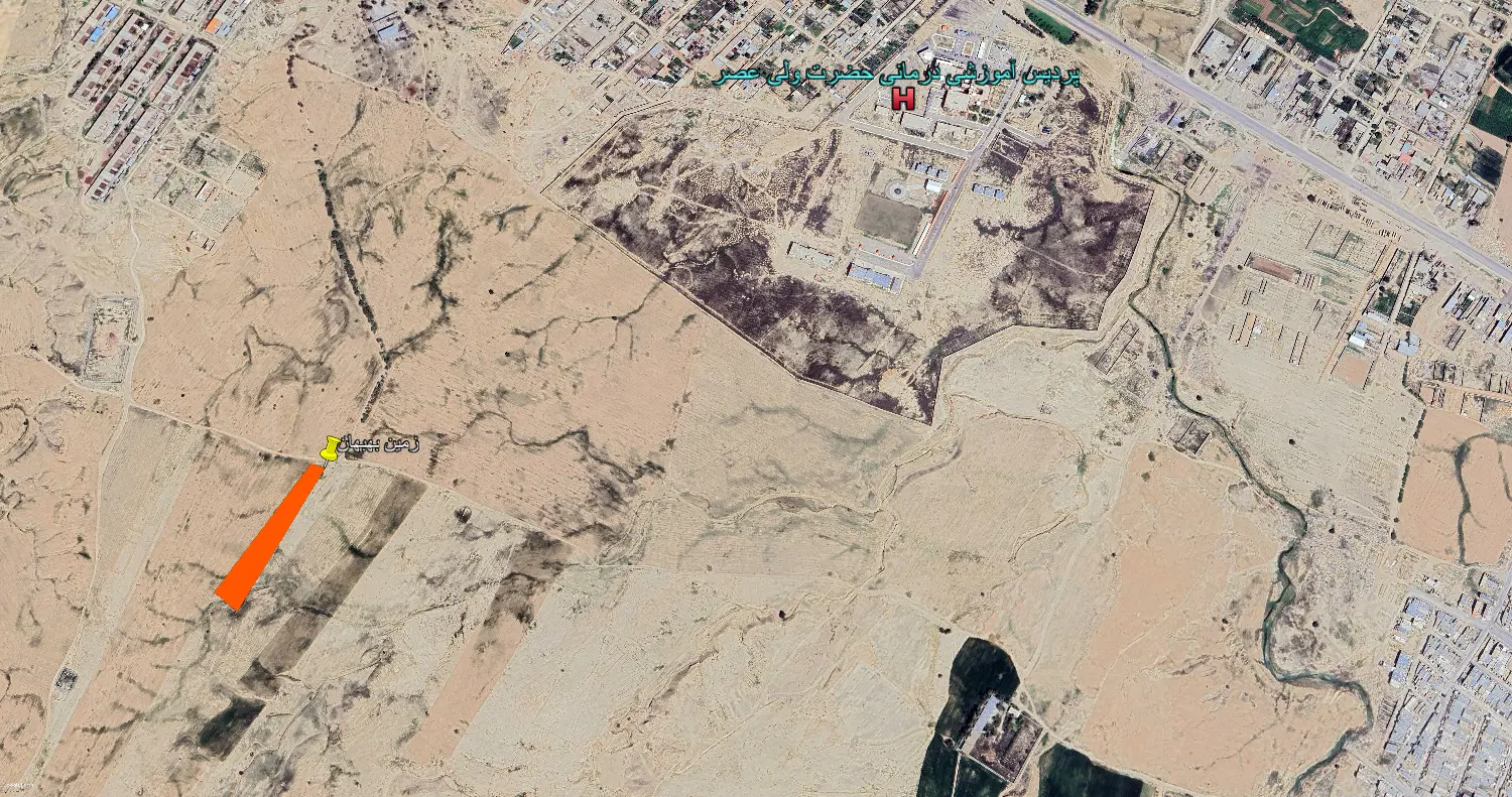 زمین پلاک 5581 پشت بیمارستان ولی عصر