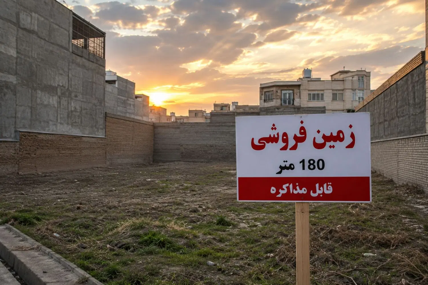 زمین ۱۸۰ متری قطعه شمالی  شهرک اکباتان  شرق تبریز