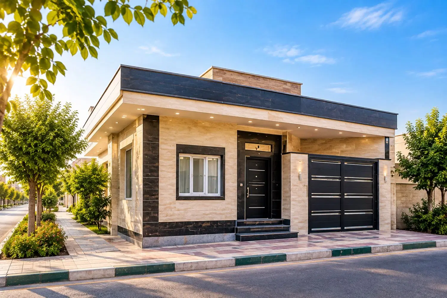خانه نوساز دو نبش جنب فضای سبز  بلوار غدیر