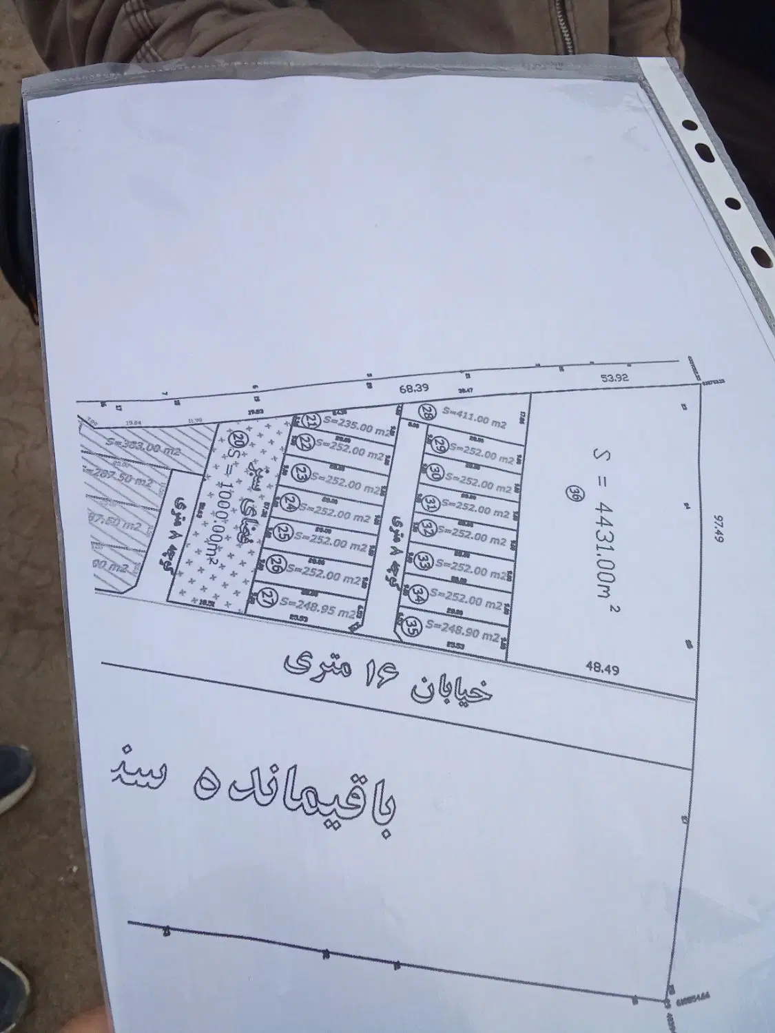 زمین فروشی طرح فرزند آوری به متراژ 252متر