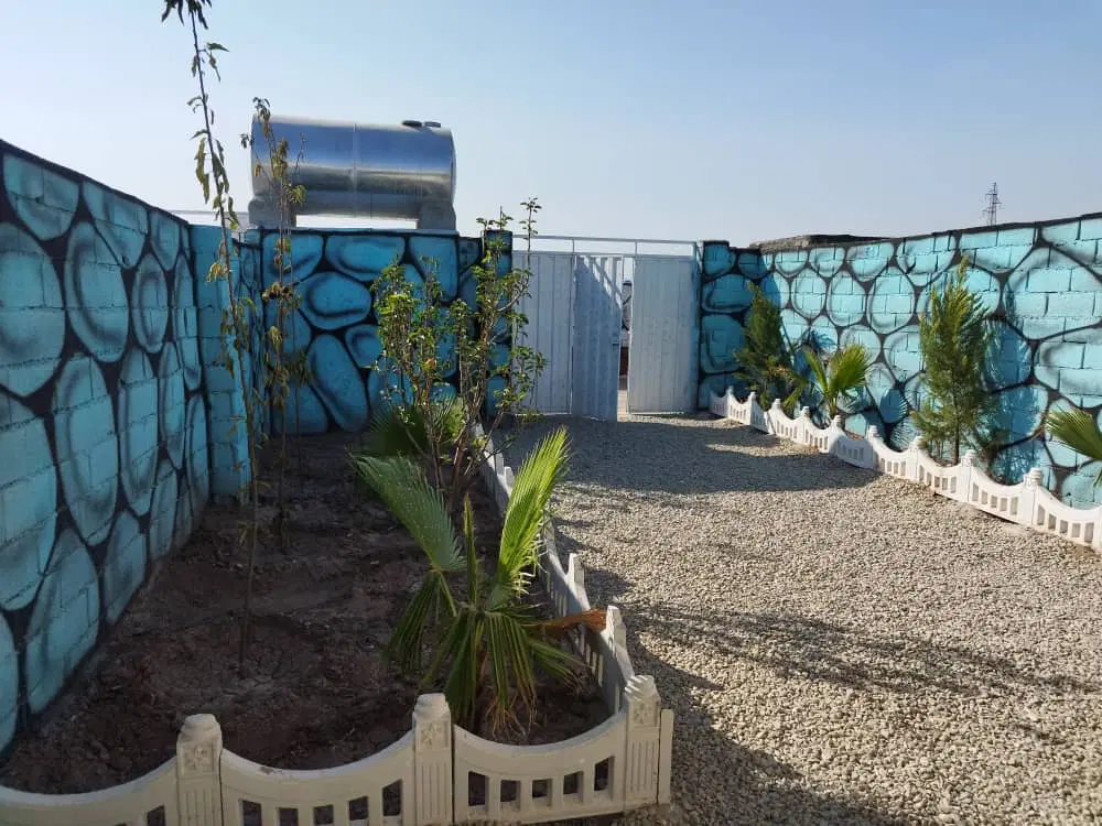 زمین نقلی ۱۲۰ متری چهاردیواری باغ باغچه