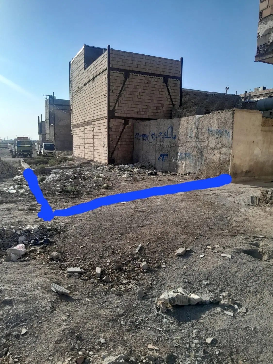 زمین بحر7در10کوچه بلوار چهارده معصوم قلعه نو املاک