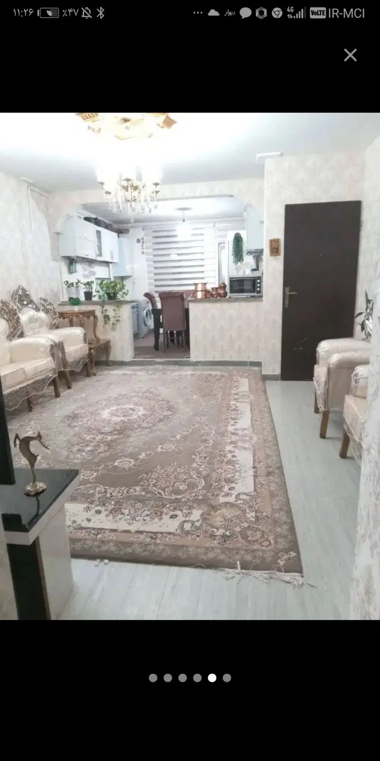 60متر1خواب سالن پرده خور پارکینگ_نزدیک متروشادمان
