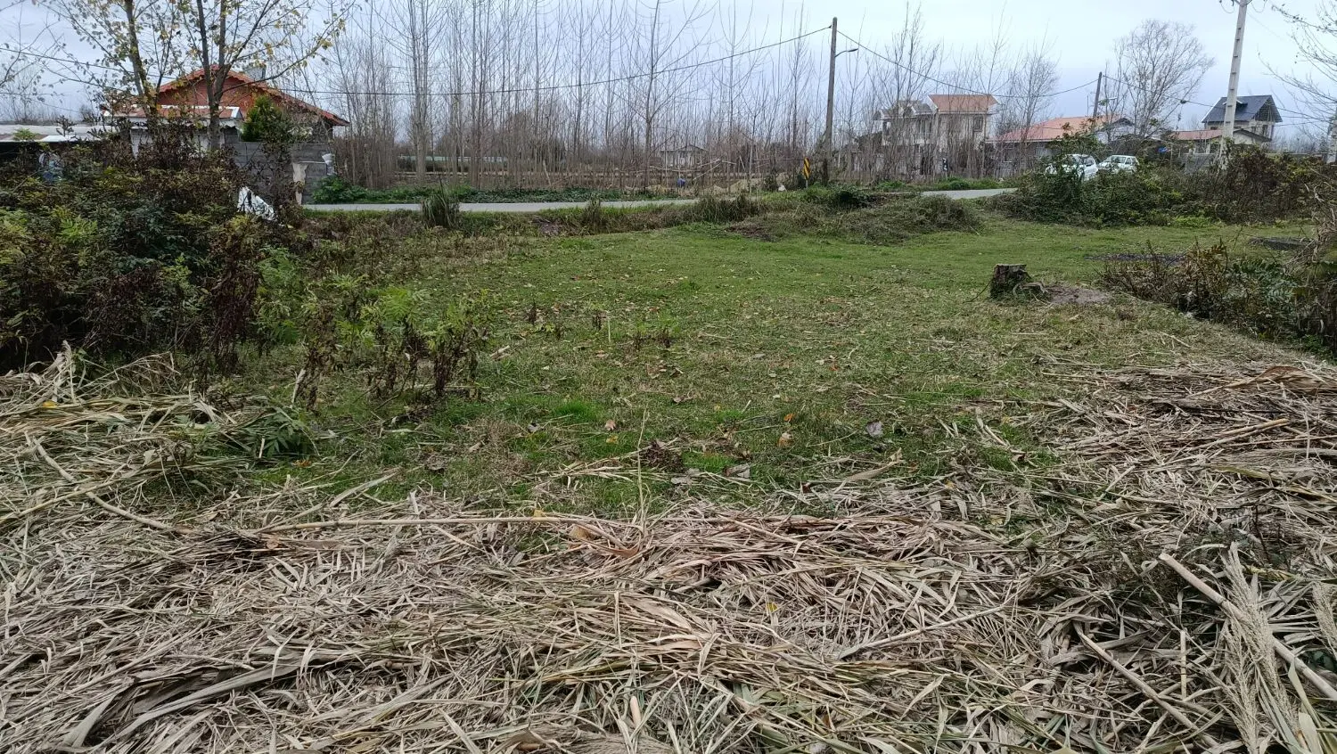 ۵۰۰متر زمین باغی بر خط آسفالت