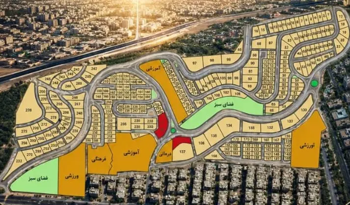 زمین ۱۰۰ متری شهر فراز  خیابان کوهپایه