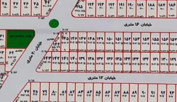 زمین مسکونی  198مترجنب شهرک نیروی انتظامی