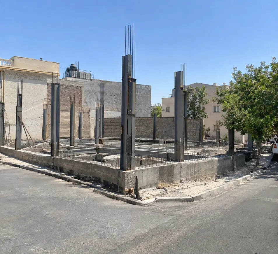 ۲۸۷ متر دو نبش استقلال _ اسکلت آماده سقف _سنددار