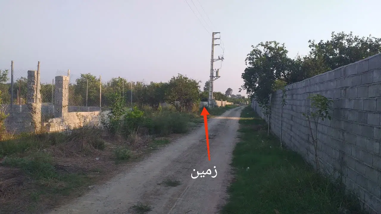 زمین ۱۲۴متری ۲۰متر فاصله با بافت روستا