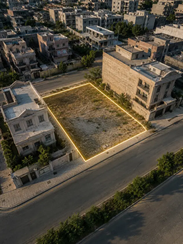 ۳۸۰متر زمین اندیشه فاز۵ (بر۱۴متری)شمالی (تهاتر)
