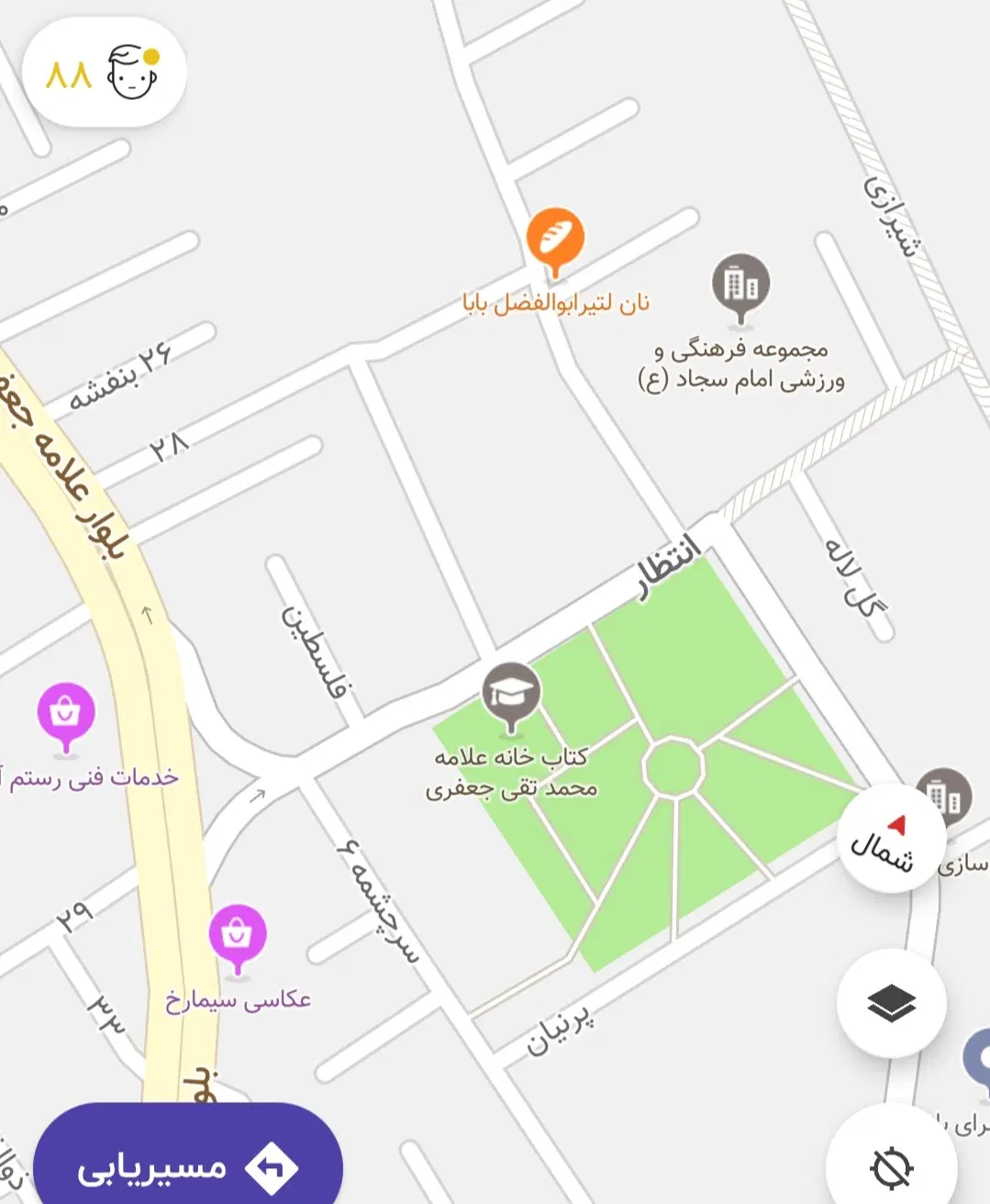 زمین مسکونی بلوار علامه جعفری