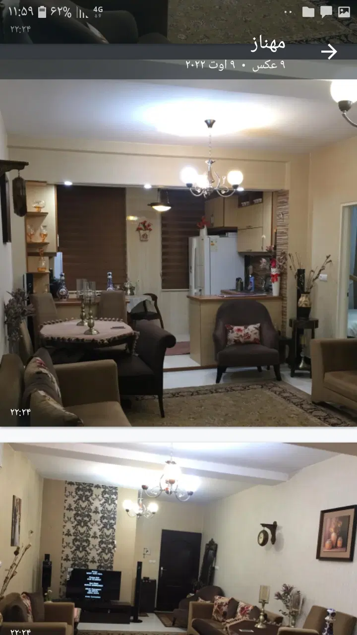 ۵۵متر یک خواب رو به آفتاب پارکینگ سندی