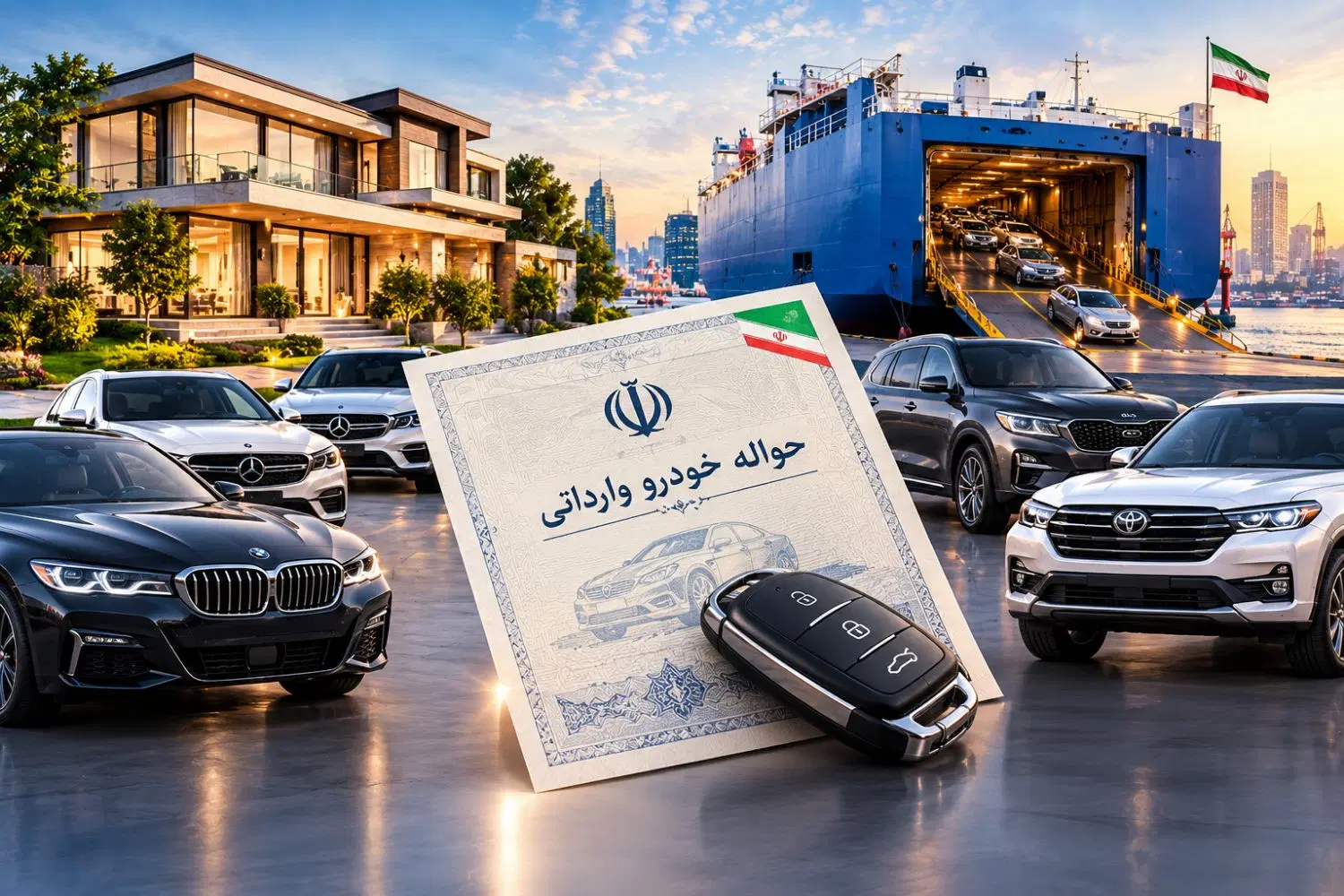 معاوضه آپارتمان_خودروباحواله خودرووارداتی پلاک ملی