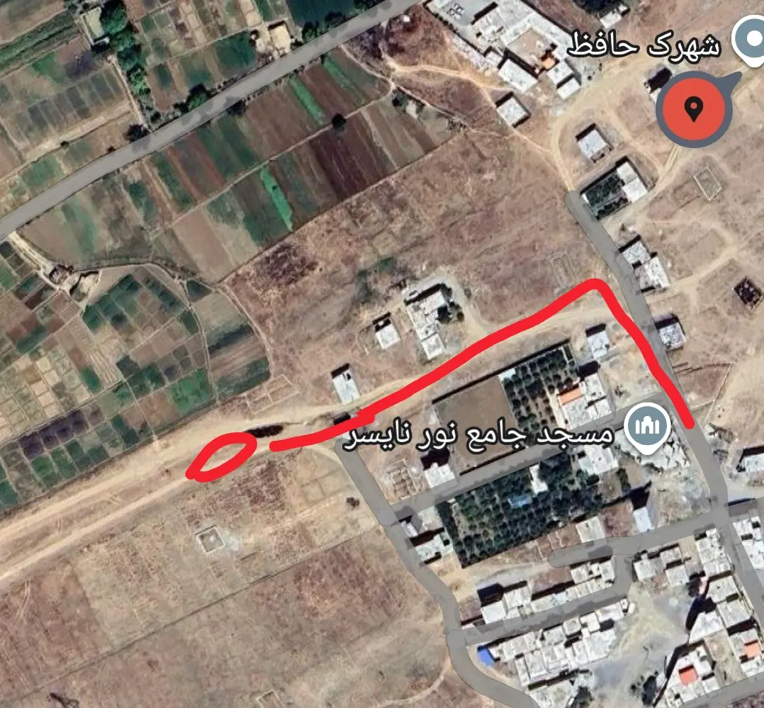 زمین دوکله شهرک حافظ پشت مسجد نور