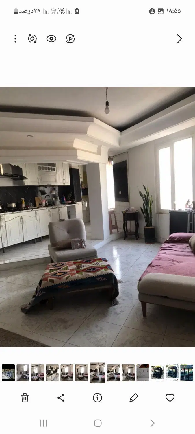 واحد۵۵متری طبقه دوم روبه نما دونبش نورگیر