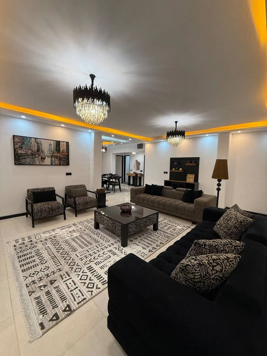 دو خواب اجاره روزانه اپارتمان مبله بسیار لوکس فول