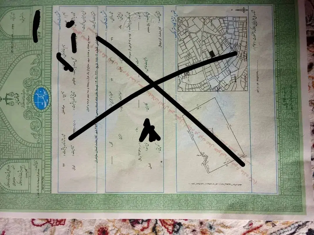 ۳۷۸متر زمین مسکونی سند تک برگ