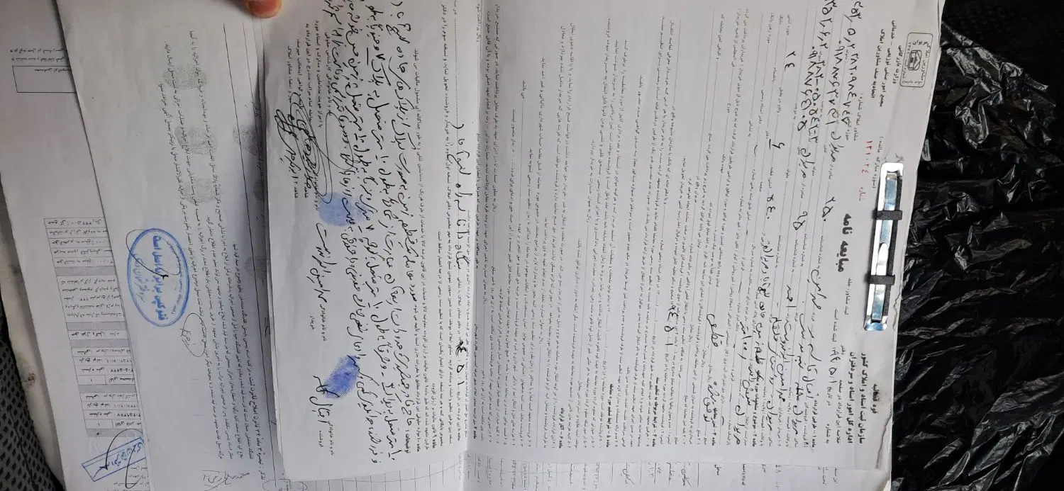 زمین مسکونی۱۰۰متر روی جاده اصلی لنج آباد
