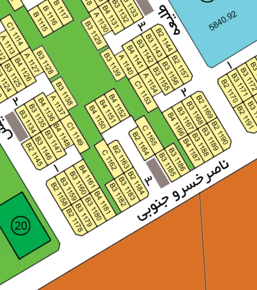 زمین ویلایی سه بر نبش خیابان اصلی با الحاقیه
