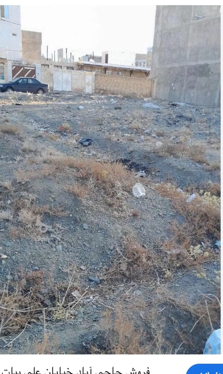 زمین حاجی اباد دو بر۱۰۵متر