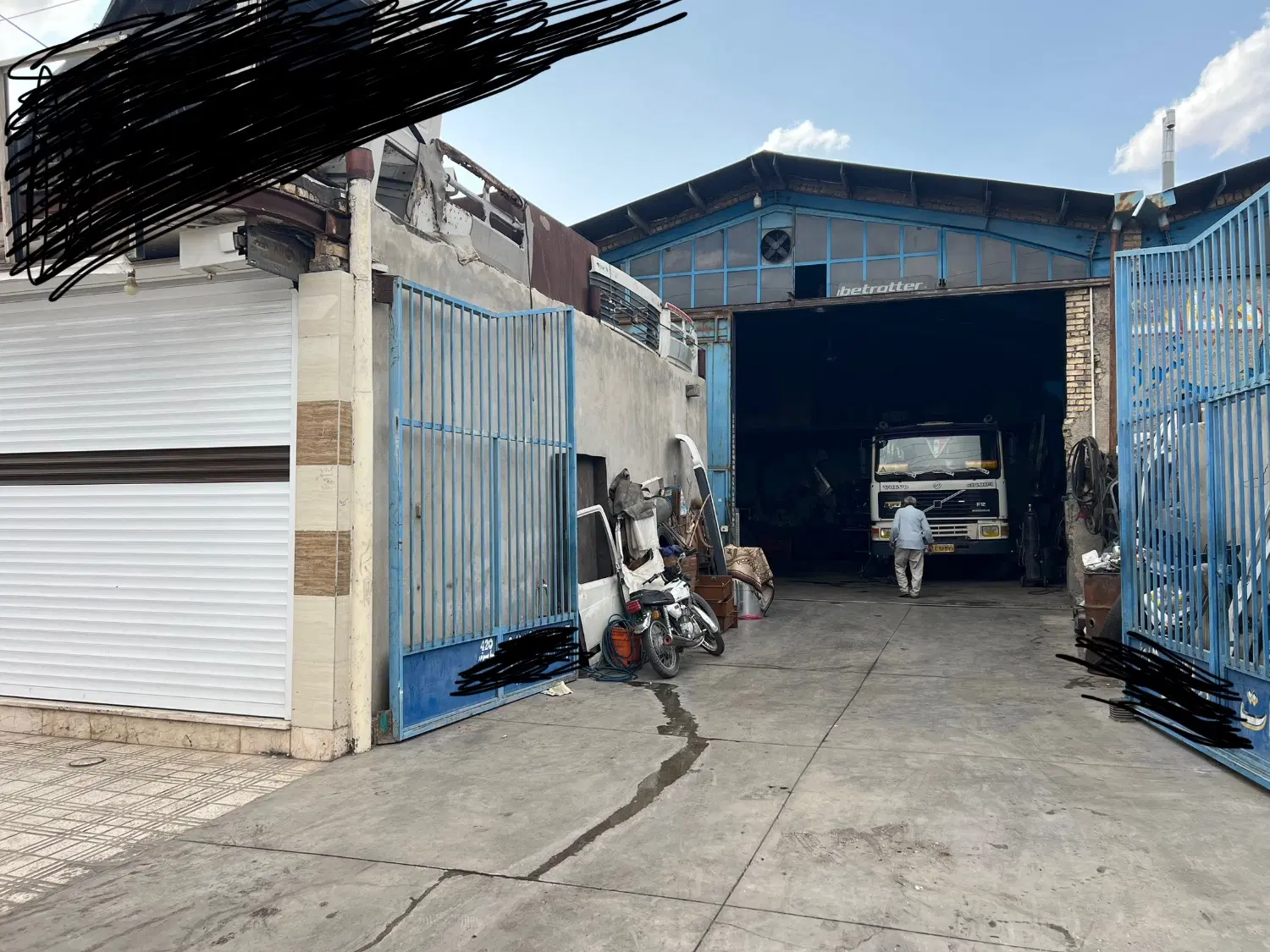 گاراژ با سوله و مغازه فن آوران فرخ شهر