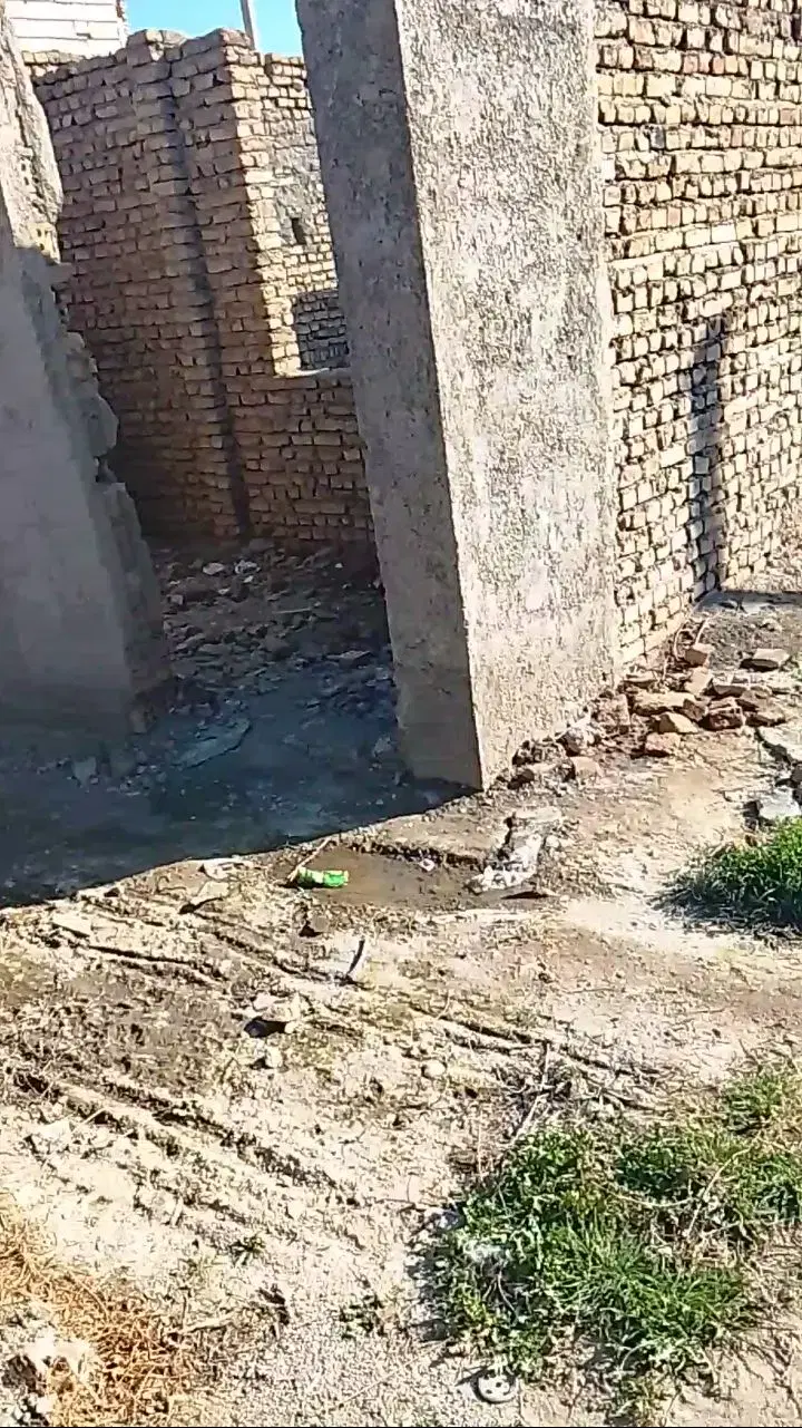 زمین نیمه ساخت (خانه نیمه ساخت)علی آباد