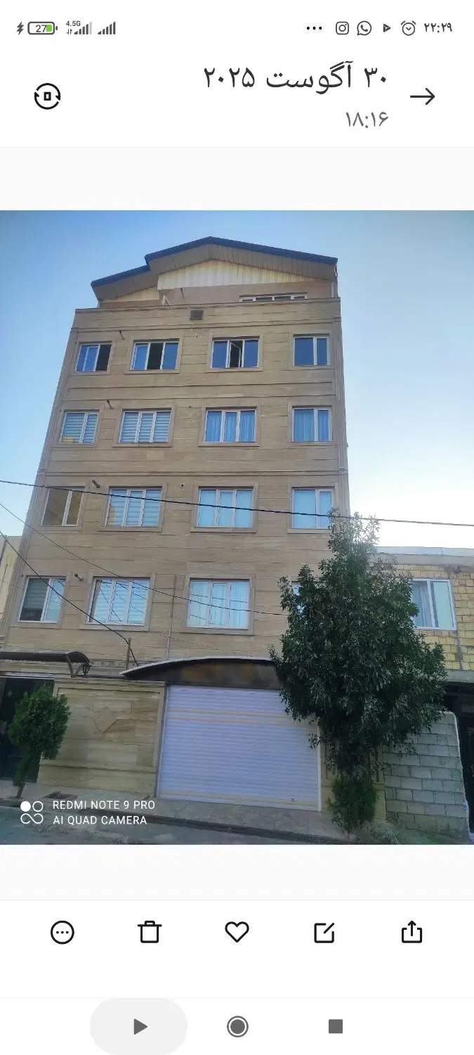 اپارتمان تک واحدی125متری