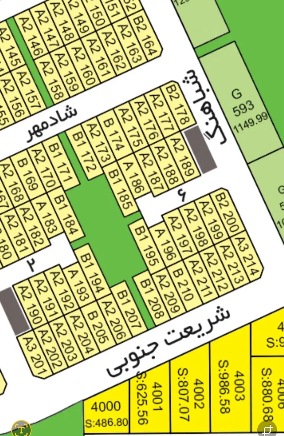 زمین ویلایی سه بر فاز دو محله یک 230 متری