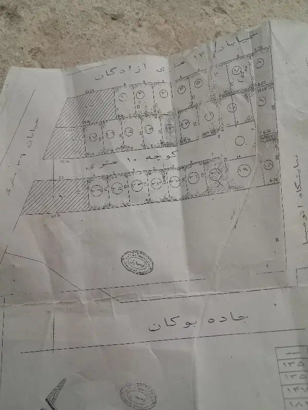فروش یک قطعه زمین در جاده بوکان