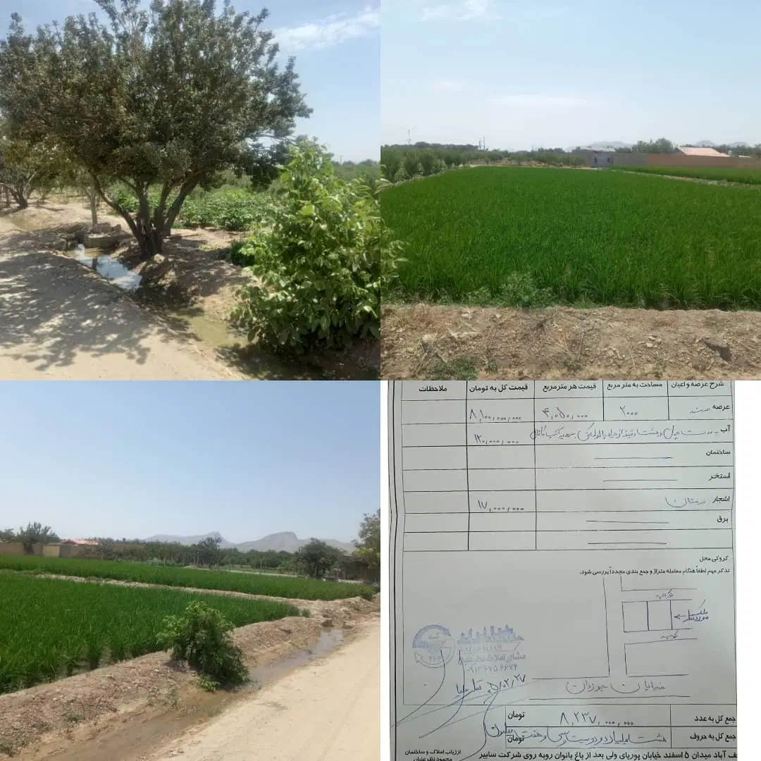 زمین کشاورزی صنعتی مخصوص گلخانه و و و و