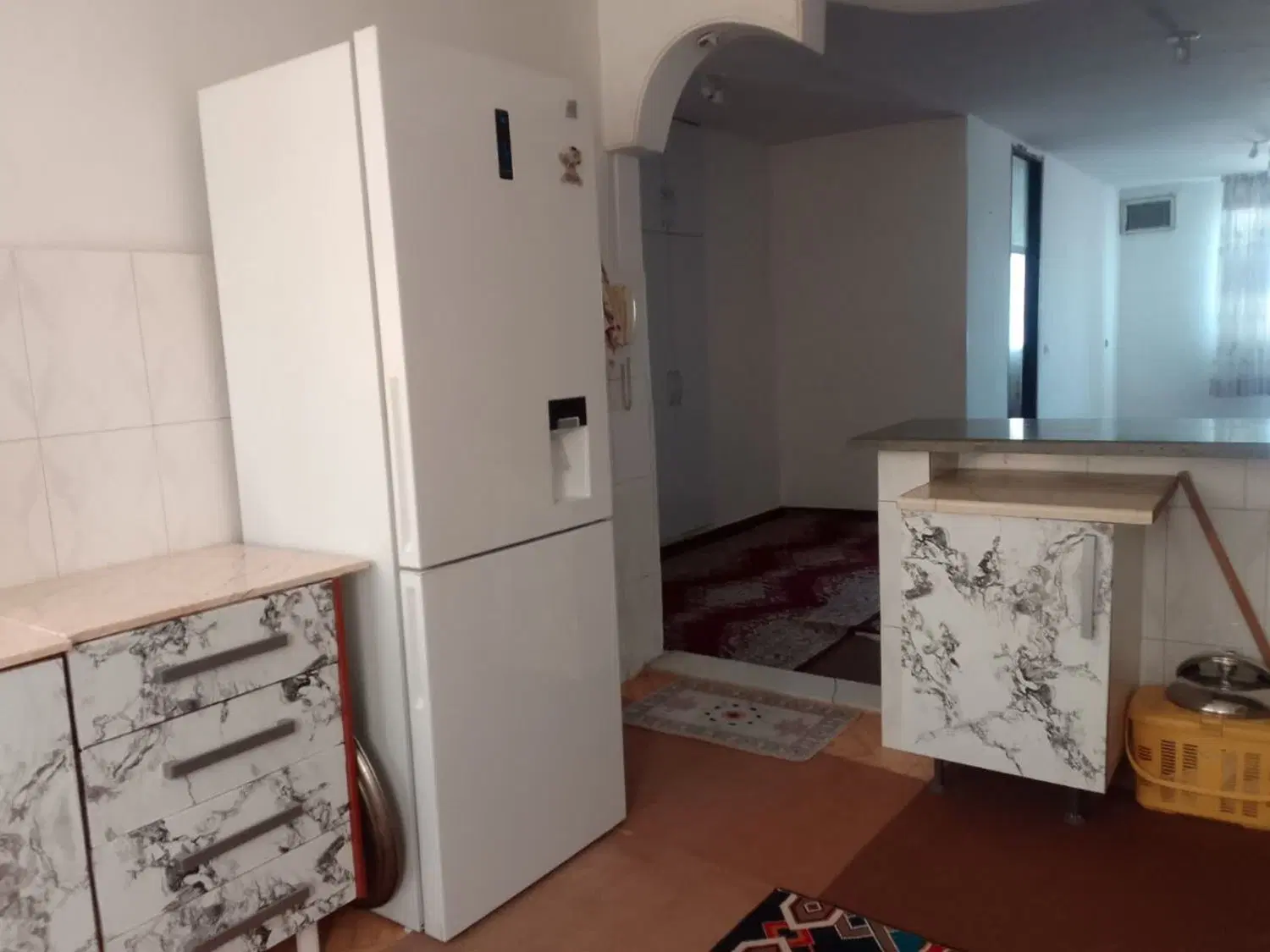 طبقه دوم .کف سرامیک .کابینت ام دی آف