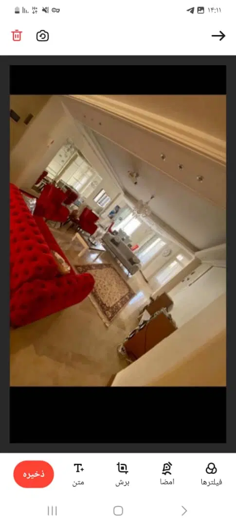 ۱۳۰متر خوش نقشه سالن پرده خور ۱خواب مستر