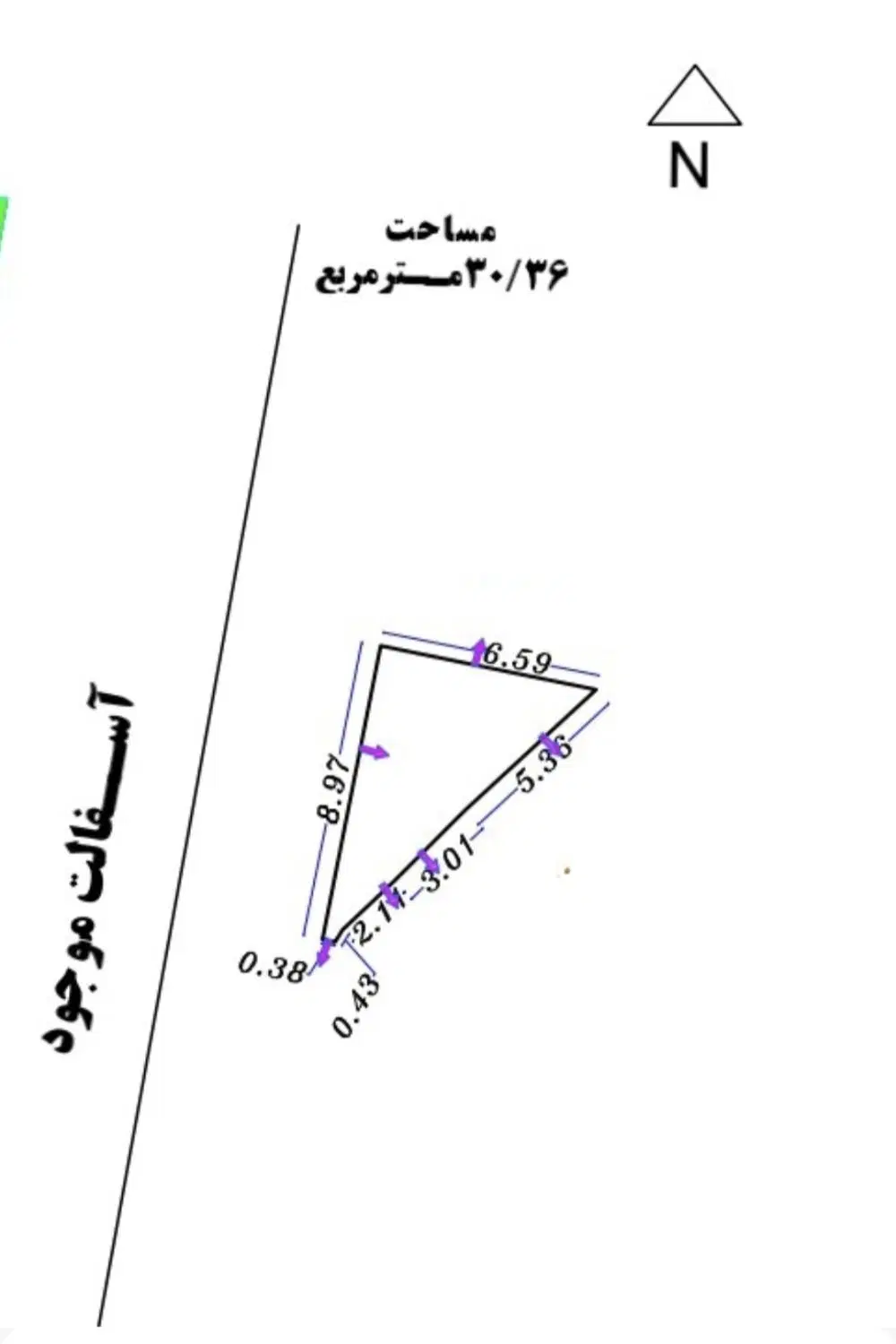 زمین تجاری متراژ ۳۰ متر دارای سند تک برگ