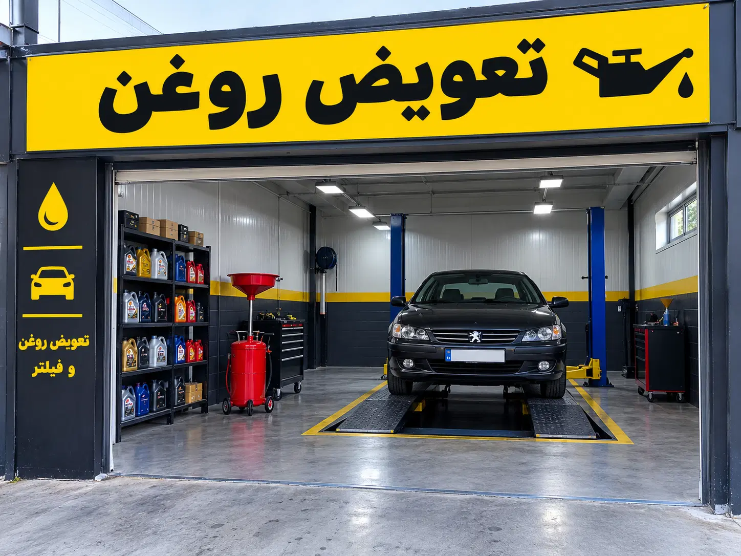 اجاره غرفه تعویض روغنی داخل مجموعه خودرویی